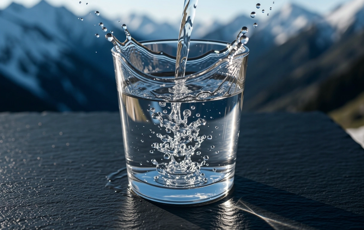 Frisches Bergwasser als Symbol für Klarheit